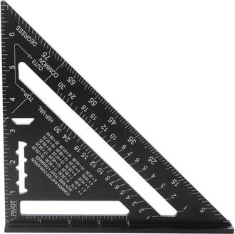OEM Transportador Triangular Cuadrado De Aleaci&oacute;n De Aluminio De Alta Precisi&oacute;n De 7 Pulgadas, Color Negro