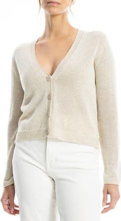 Max Studio V-Neck Cardigan in Oyster at Nordstrom Rack, Size X-Small