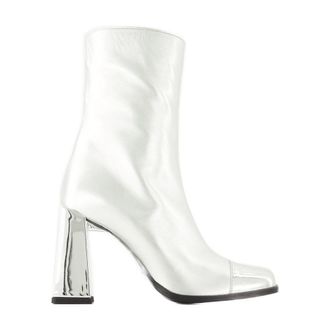 Carel Metallic Leather Boot - Silver