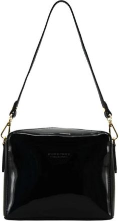 Pourchet Cassetta Schoudertas - Dames - Schoudertassen - Zwart - ONE Size - Leer - Tassen