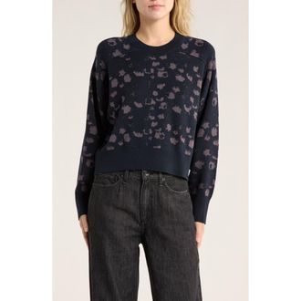 Rag & Bone Lysa Jacquard Crop Sweater in Slate Grey at Nordstrom Rack, Size Xx-Small