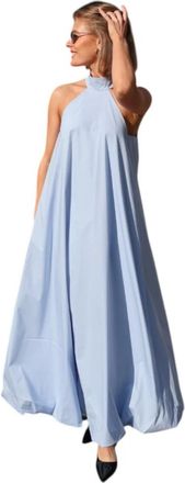 Undress Code Lana Balloon Dress - Dames - Maxi kleedjes - Blauw - S - Kleedjes