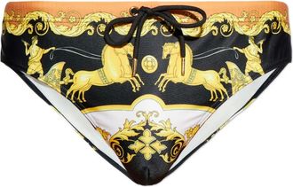 Versace signature Baroccoflage print swim trunks - Black