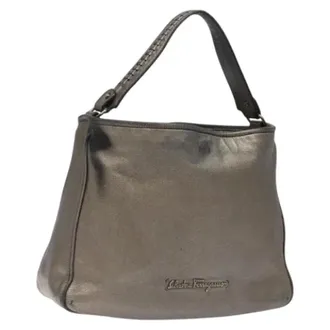 Ferragamo Tweedehands leren handtassen - Dames - Pre-owned - Geel - Maat: ONE Size Leer