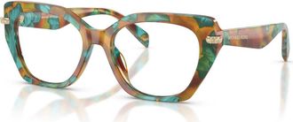 Michael Kors 53mm Irregular optical glasses in Green at Nordstrom