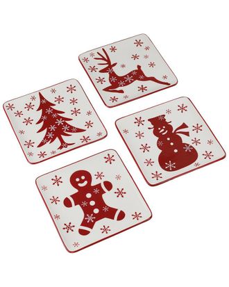 Euroceramica Winterfest 4Pc Trivet Set
