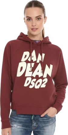 Dsquared2 Maroon Graphic Hood Sweatshirt