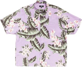 St&uuml;ssy Hawaiian Floral SS Shirt Lavender 1110417-LAVE