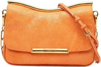 Miu Miu Pre-owned Cross Body Bags, female, Orange, Size: ONE SIZE Pre-owned Leather Chain Shoulder Bag