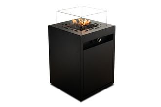 Planika Planika - Square - Elemento Decorativo Para Jard&iacute;n - Chimenea De Gas Para Exterior Y Mesa De Jard&iacute;n En Un Solo Elemento - Compartimento Interno Para B