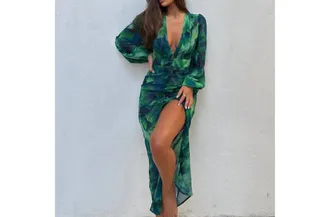 Runaway The Label Calista Midi Dress In Green