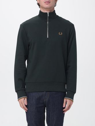 Fred Perry High Neck Half-Zip Cotton Sweatshirt