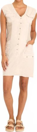 Xcvi Linen Austen Dress In Ripple Pigment
