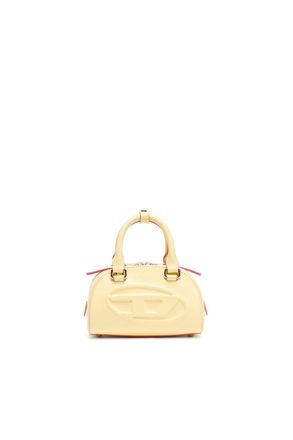 Diesel 1DR Dome-Leather Small bowling bag - Crossbody Bags - Woman - Yellow