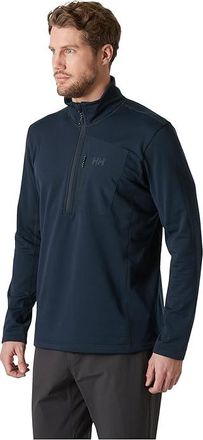 Helly Hansen Fleece 1/2 Zip Mens Sweater Navy : 2XL, Elastane/Fleece/Polyester