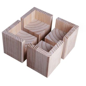 OEM Juego De 4 Elevadores De Cama De Madera - Altura 10 Cm - Para Muebles Pesados - F&aacute;cil Instalaci&oacute;n Para Una Limpieza Ergon&oacute;mica -crezuo