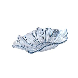 OEM Bandeja De Cristal Para Servir Con Estampado De Girasoles, Azul