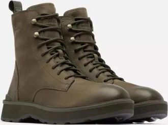 Sorel Hi-Line 2009511 Mens Green Leather Waterproof Ankle Boots RHS7746