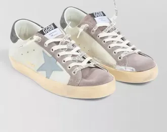 Golden Goose superstar nubuck sneakers leather star heel