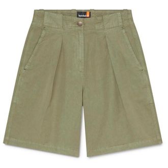 Timberland Cotton Linen Bermuda Shorts f&uuml;r Damen | oliv