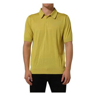 Dolce & Gabbana Polo T-shirt a manica corta - - Tops - Uomo - Giallo - S