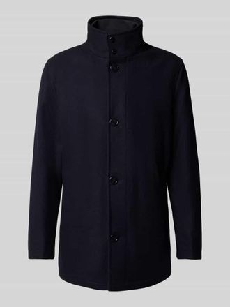 Daniel Hechter Wollmantel mit Stehkragen in Marine, Größe 26