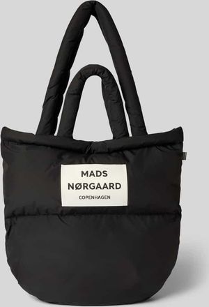 Mads Norgaard Handtasche mit Label-Detail und Steppn&auml;hten in Black, Gr&ouml;&szlig;e 1