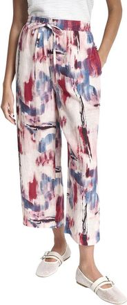 DKNY Dkny Pull On Printed Linen Pant