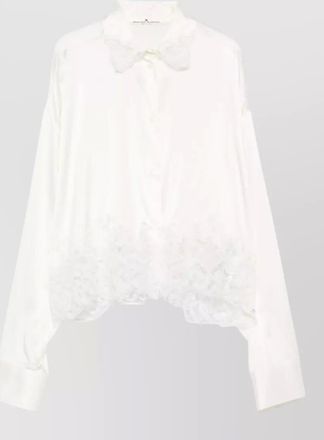 Ermanno Scervino long sleeve shirt lace collar shoulders