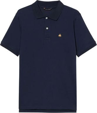 Brooks Brothers logo-embroidered polo shirt - Blue