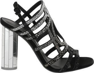 Ferragamo Florenza Crystal-Embellished Slingback Heel Sandals