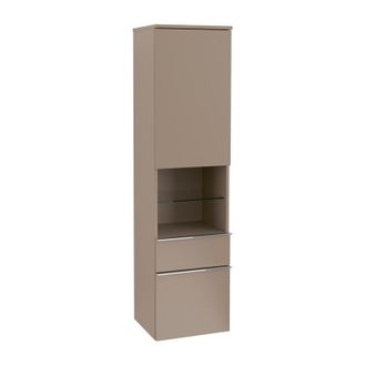 Villeroy & Boch Venticello Armario Alto A952, 404x1546x372mm, Tope (bisagra) A La Derecha, Color: Olmo Impresso, Mango: Cromado Brillante - A95211pn