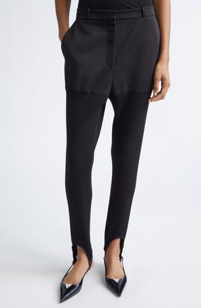 Coperni Hybrid Rib Stirrup Leggings in Black at Nordstrom, Size 2 Us