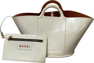 Marni Tropic&aacute;lia Leather Bucket Bag