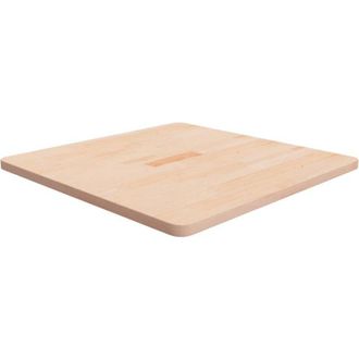 vidaXL Piano Tavolo Quadrato 70x70x2,5 cm Massello Rovere Non Trattato - Vidaxl