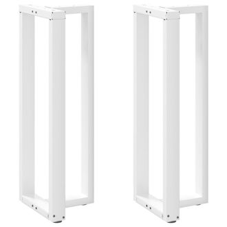 Berkfield Home Bar Table Legs T-Shaped&not;2 pcs White 50x35x(110-111) cm Steel