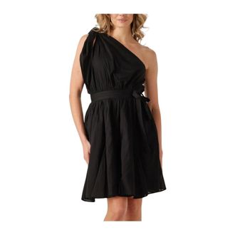 Notre-V Kleedjes, Dames, Zwart, XL, Elegante Zwarte Mini Jurk