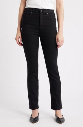 Madewell The Pencil High Waist Jeans in Black Frost at Nordstrom Rack, Size 28