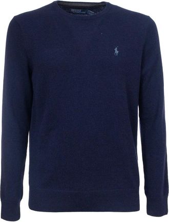 Polo Ralph Lauren Ronde hals knitwear - Heren - Ronde hals truien - Blauw - S - Wol - Truien & Vesten