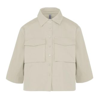 Bomboogie Camisa de Manga Corta - Blouses & Shirts - Mujer - Beige - XS