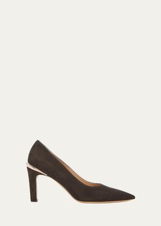 Gabriela Hearst 75mm Edwina Suede Pointed-Toe Pumps