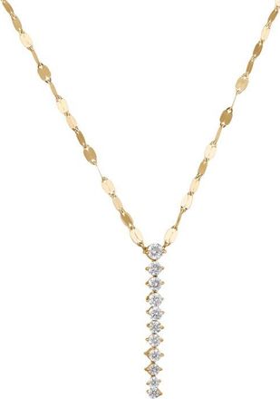 Lana Jewelry 14K Gold Mini Diamond Tennis Lariat Necklace in 14K Yellow Gold at Nordstrom, Size 18