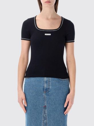 Marine Serre T-shirts in cotone con logo Marine Serre