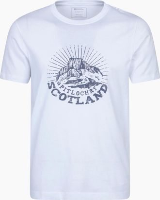 Mountain Warehouse Mens Mountain Warehouse Mens Pitlochry Short-Sleeved T-Shirt - White - Size: 36