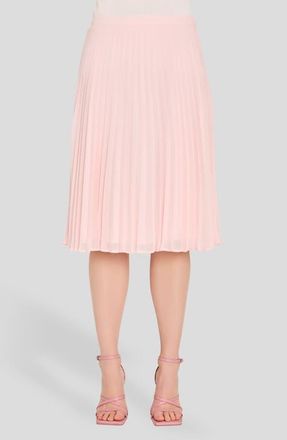 Tahari by ASL Pleated Skirt in Tea Rose at Nordstrom, Size 12P