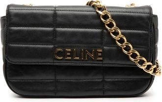 Celine Pre-owned Celine Matelasse Goatskin Monochrome Chain Shoulder Bag Ladies W-CU-2282