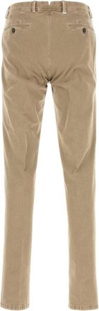 Pantaloni Torino Mens Stretch Cotton Trousers Beige Elastane