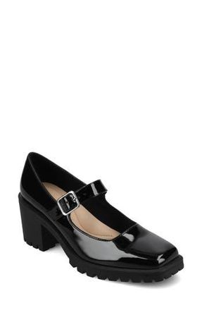 Journee Collection Mary Jane Pump in Black Patent at Nordstrom Rack, Size 8.5