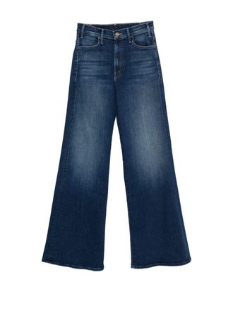 Mother Womens The Hustler Roller Sneak Denim Jeans