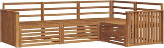 vidaXL Conjunto De Sof&aacute;s De Exterior 4 Uds. Natural Vidaxl
